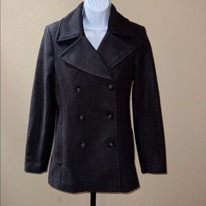 Old Navy Peacoat Jacket Wool Blend Grey Women’s Size XS